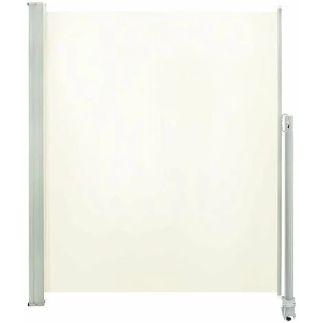 HAPPYSHOPPING Auvent Lateral Retractable De Patio 160 X 300 Cm Blanc Casse 4 HAPPYSHOPPING Auvent Lateral Retractable De Patio 160 X 300 Cm Blanc Casse - Image 2