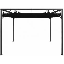 HAPPYSHOPPING Chapiteau De Jardin Avec Auvent Retractable 3x3 M Anthracite 8 HAPPYSHOPPING Chapiteau De Jardin Avec Auvent Retractable 3x3 M Anthracite -Tente de réception Soldes 40441426 2