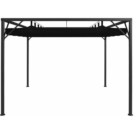 HAPPYSHOPPING Chapiteau De Jardin Avec Auvent Retractable 3x3 M Anthracite 4 HAPPYSHOPPING Chapiteau De Jardin Avec Auvent Retractable 3x3 M Anthracite - Image 2