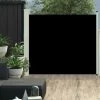 HAPPYSHOPPING Auvent Lateral Retractable De Patio 100x300 Cm Noir -Tente de réception Soldes 40441658 1