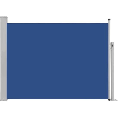 HAPPYSHOPPING Auvent Lateral Retractable De Patio 100x500 Cm Bleu 4 HAPPYSHOPPING Auvent Lateral Retractable De Patio 100x500 Cm Bleu - Image 2