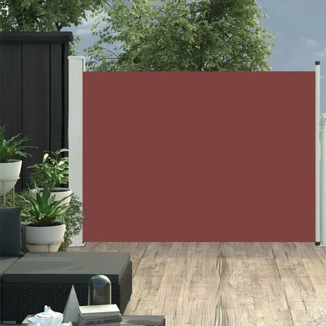 HAPPYSHOPPING Auvent Lateral Retractable De Patio 100x500 Cm Marron 3 HAPPYSHOPPING Auvent Lateral Retractable De Patio 100x500 Cm Marron