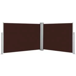 HAPPYSHOPPING Auvent Lateral Retractable Marron 100 X 1000 Cm