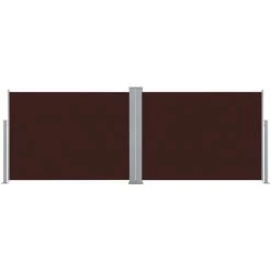 HAPPYSHOPPING Auvent Lateral Retractable Marron 100 X 1000 Cm -Tente de réception Soldes 40442098 4