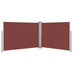 HAPPYSHOPPING Auvent Lateral Retractable Marron 120 X 1000 Cm