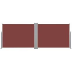 HAPPYSHOPPING Auvent Lateral Retractable Marron 120 X 1000 Cm -Tente de réception Soldes 40442124 4