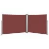 HAPPYSHOPPING Auvent Lateral Retractable Marron 140 X 1000 Cm -Tente de réception Soldes 40442144 1