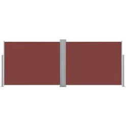 HAPPYSHOPPING Auvent Lateral Retractable Marron 140 X 1000 Cm -Tente de réception Soldes 40442144 4