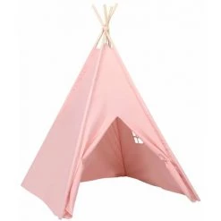 HAPPYSHOPPING Tente Tipi D'enfants Avec Sac Peau De Peche Rose 120x120x150 Cm -Tente de réception Soldes 40443609 3