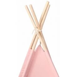 HAPPYSHOPPING Tente Tipi D'enfants Avec Sac Peau De Peche Rose 120x120x150 Cm -Tente de réception Soldes 40443609 5