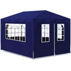 HAPPYSHOPPING Tente De Reception 3 X 4 M Bleu 8 HAPPYSHOPPING Tente De Reception 3 X 4 M Bleu -Tente de réception Soldes 40444394 2