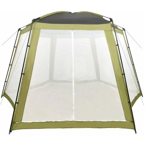 HAPPYSHOPPING Tente De Piscine Tissu 500x433x250 Cm Vert 4 HAPPYSHOPPING Tente De Piscine Tissu 500x433x250 Cm Vert - Image 2