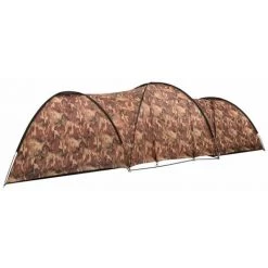 HAPPYSHOPPING Tente Igloo De Camping 650x240x190 Cm 8 Personnes Camouflage -Tente de réception Soldes 40445905 4