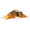 HAPPYSHOPPING Tente De Camping 9 Personnes Tissu Gris Et Orange -Tente de réception Soldes 40446274 1