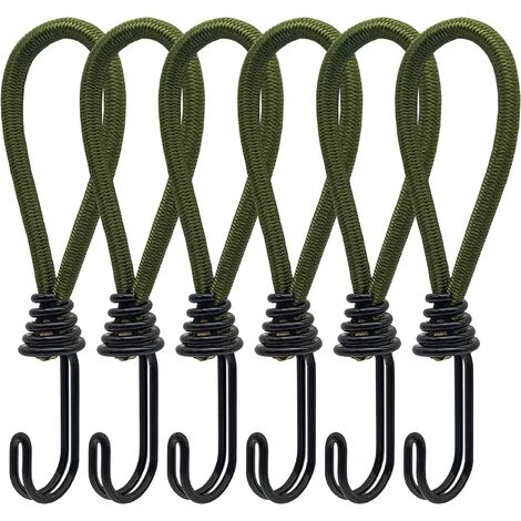 GUAZHUNIFR 6pcs Tendeur En Caoutchouc Avec Crochets En Spirale Pour Tentes, Bâches, Bannières En PVC, Pavillons, Trampolines, Voile D'ombrage 3 GUAZHUNIFR 6pcs Tendeur En Caoutchouc Avec Crochets En Spirale Pour Tentes, Bâches, Bannières En PVC, Pavillons, Trampolines, Voile D'ombrage