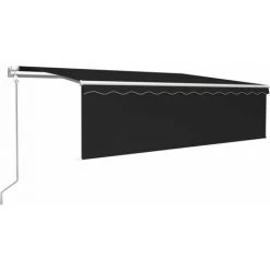 Auvent Rétractable Automatique Avec Store 5x3 M Anthracite VidaXL - Anthracite
