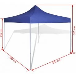 HAPPYSHOPPING Tente Pliable Bleu 3 X 3 M 11 HAPPYSHOPPING Tente Pliable Bleu 3 X 3 M -Tente de réception Soldes 41368614 5