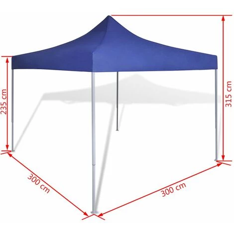 HAPPYSHOPPING Tente Pliable Bleu 3 X 3 M 7 HAPPYSHOPPING Tente Pliable Bleu 3 X 3 M – Image 5