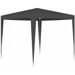 HAPPYSHOPPING Tente De Reception Professionnelle 2,5x2,5 M Anthracite 90 G/m²
