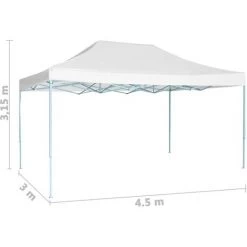 HAPPYSHOPPING Tente Pliable De Reception 3 X 4,5 M Blanc -Tente de réception Soldes 41369595 5
