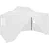 HAPPYSHOPPING Tente Pliable De Reception Avec 4 Parois 3 X 4,5 M Blanc -Tente de réception Soldes 41369598 1
