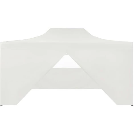 HAPPYSHOPPING Tente Pliable De Reception Avec 4 Parois 3 X 4,5 M Blanc 4 HAPPYSHOPPING Tente Pliable De Reception Avec 4 Parois 3 X 4,5 M Blanc – Image 2