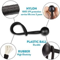 TRIOMPHE TRIOM Tendeur Bache, Tendeur Boule, Tendeur Elastique Noir, Tendeur Élastique Pour Pavillon,Bâche,Camping,Tente,Rideaux Harnais D’Extension(30 Pièces Noir-150mm And 200mm) 9 TRIOMPHE TRIOM Tendeur Bache, Tendeur Boule, Tendeur Elastique Noir, Tendeur Élastique Pour Pavillon,Bâche,Camping,Tente,Rideaux Harnais D’Extension(30 Pièces Noir-150mm And 200mm) -Tente de réception Soldes 41656558 3