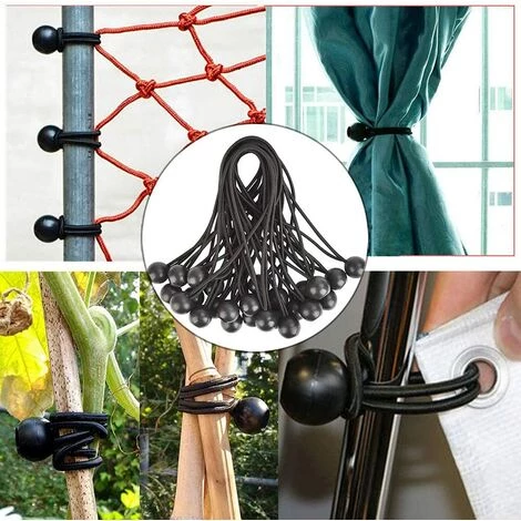 TRIOMPHE TRIOM Tendeur Bache, Tendeur Boule, Tendeur Elastique Noir, Tendeur Élastique Pour Pavillon,Bâche,Camping,Tente,Rideaux Harnais D’Extension(30 Pièces Noir-150mm And 200mm) 6 TRIOMPHE TRIOM Tendeur Bache, Tendeur Boule, Tendeur Elastique Noir, Tendeur Élastique Pour Pavillon,Bâche,Camping,Tente,Rideaux Harnais D’Extension(30 Pièces Noir-150mm And 200mm) - Image 4