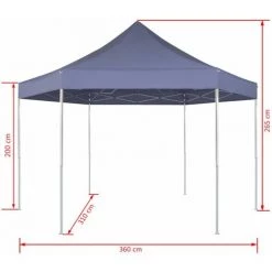 HAPPYSHOPPING Chapiteau Hexagonal Pliable Bleu Fonce 3,6x3,1 M 11 HAPPYSHOPPING Chapiteau Hexagonal Pliable Bleu Fonce 3,6x3,1 M -Tente de réception Soldes 41859943 5