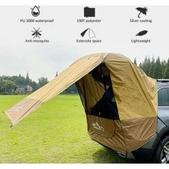 ASUPERMALL Tente De Voiture Etanche En Plein Air Auvent De Voiture Abri De Soleil Pliant Camping Auvent Ultra-Leger Plage Pare-Soleil Tente De Voiture Robuste Pour Camping Voyager Famille Activites De Plein Air,Noir,Style 3 -Tente de réception Soldes 42089031 4