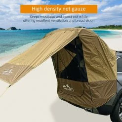 ASUPERMALL Tente De Voiture Etanche En Plein Air Auvent De Voiture Abri De Soleil Pliant Camping Auvent Ultra-Leger Plage Pare-Soleil Tente De Voiture Robuste Pour Camping Voyager Famille Activites De Plein Air,Noir,Style 3 -Tente de réception Soldes 42089031 5