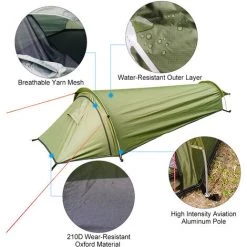 ASUPERMALL Tente De Camping En Plein Air Ultra-Legere Tente De Camping Pour Une Personne Tente De Sac De Couchage Portable, Tente Pour Une Personne -Tente de réception Soldes 42294968 3