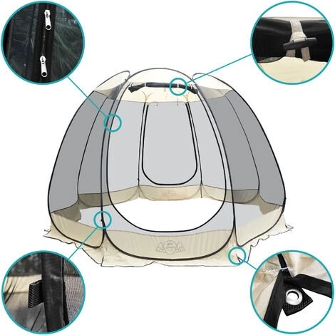 SKY LANTERN Tonnelle Pliante 8-10 Personnes Montage Facile - Tonnelle De Jardin Moustiquaire Octogonale - Tente De Camping, Abri Spa, Tonnelle Pliante 6 SKY LANTERN Tonnelle Pliante 8-10 Personnes Montage Facile - Tonnelle De Jardin Moustiquaire Octogonale - Tente De Camping, Abri Spa, Tonnelle Pliante - Image 4