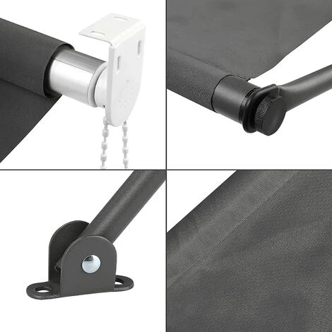 Gizcam Store Banne Manuel,Auvent Balcon Résistant Aux UV Et Aux Intempéries,Auvent Rétractable Manuel,Hauteur Et Inclinaison Réglable,Protection Solaire Et Pluie,pour Jardin Rerrass,Gris,200x120cm 5 Gizcam Store Banne Manuel,Auvent Balcon Résistant Aux UV Et Aux Intempéries,Auvent Rétractable Manuel,Hauteur Et Inclinaison Réglable,Protection Solaire Et Pluie,pour Jardin Rerrass,Gris,200x120cm - Image 3