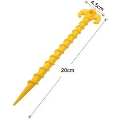 DKSFJKL Terrasse Et Revêtement De Sol Extérieur Piquets De Tente, Ancrage Au Sol En Spirale, Sur La Plage Et La Pelouse Pour Sécuriser Les Animaux, Tentes, Auvents Et Couvertures De Plage, Etc., Paquet De 10 Pièces En Plastique -Tente de réception Soldes 42740551 5