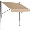 BAMNY Auvent Balcon, 200 X 150 Cm Store Balcon Imperméable Avec Manivelle, Sans Perçage, Résistant Aux UV Réglable En Hauteur, En Métal Et Polyester, Kaki -Tente de réception Soldes 43348122 1