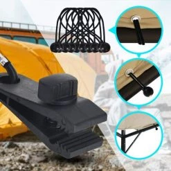 SUPERMARKET Lot De 10 Clips De Bâche Support De Bâche Pour Extérieur Avec Attache En Toile Et Cordon élastique + Mousqueton En Forme De D Pour Bâches, Auvents, Camping, Caravane, Couvertures De Voiture,Superma 11 SUPERMARKET Lot De 10 Clips De Bâche Support De Bâche Pour Extérieur Avec Attache En Toile Et Cordon élastique + Mousqueton En Forme De D Pour Bâches, Auvents, Camping, Caravane, Couvertures De Voiture,Superma -Tente de réception Soldes 43716777 5