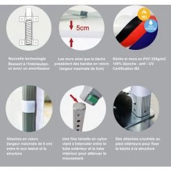 GREADEN Tente Pliante Barnum 3x3m 50mm En Aluminium Premium PRO 520G/m2 étanche Tente De Réception Qualité + Sac De Transport - Rouge 9 GREADEN Tente Pliante Barnum 3x3m 50mm En Aluminium Premium PRO 520G/m2 étanche Tente De Réception Qualité + Sac De Transport - Rouge -Tente de réception Soldes 4512766 3