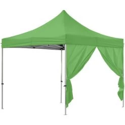 GREADEN Tente Pliante + Pack Côtés 3x3m PREMIUM LIGHT Tube 32mm En Acier Bâche 220g/m² ENDUIT PVC 100% ÉTANCHE Barnum Pliante + Sac De Transport - Vert -Tente de réception Soldes 4512776 4