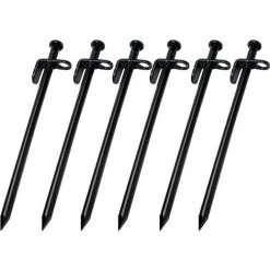 TANABATA Piquets De Tente En Acier 20 Cm 30 Cm Piquets De Fixation Solides Sardines Sol Dur Avec Pochette De Rangement Pour Camping Bâche Plage