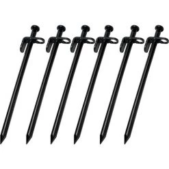 TANABATA Piquets De Tente En Acier 20 Cm 30 Cm Piquets De Fixation Solides Sardines Sol Dur Avec Pochette De Rangement Pour Camping Bâche Plage