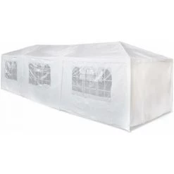 ALICE'S GARDEN Tente De Réception 3x9m, 27 M² - Massilia - Blanc - à Utiliser Comme Pavillon, Pergola, Tente De Jardin, Chapiteau Ou Tonnelle. - Blanc