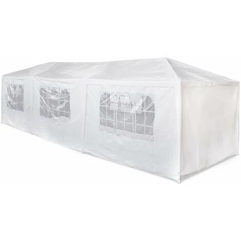 ALICE'S GARDEN Tente De Réception 3x9m, 27 M² - Massilia - Blanc - à Utiliser Comme Pavillon, Pergola, Tente De Jardin, Chapiteau Ou Tonnelle. - Blanc 3 ALICE'S GARDEN Tente De Réception 3x9m, 27 M² - Massilia - Blanc - à Utiliser Comme Pavillon, Pergola, Tente De Jardin, Chapiteau Ou Tonnelle. - Blanc