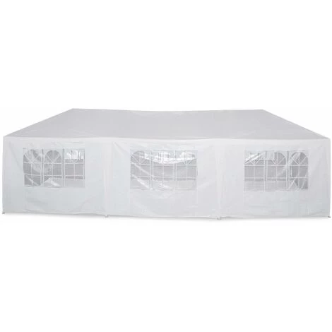 ALICE'S GARDEN Tente De Réception 3x9m, 27 M² - Massilia - Blanc - à Utiliser Comme Pavillon, Pergola, Tente De Jardin, Chapiteau Ou Tonnelle. - Blanc 4 ALICE'S GARDEN Tente De Réception 3x9m, 27 M² - Massilia - Blanc - à Utiliser Comme Pavillon, Pergola, Tente De Jardin, Chapiteau Ou Tonnelle. - Blanc - Image 2