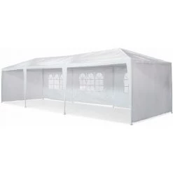 ALICE'S GARDEN Tente De Réception 3x9m, 27 M² - Massilia - Blanc - à Utiliser Comme Pavillon, Pergola, Tente De Jardin, Chapiteau Ou Tonnelle. - Blanc 9 ALICE'S GARDEN Tente De Réception 3x9m, 27 M² - Massilia - Blanc - à Utiliser Comme Pavillon, Pergola, Tente De Jardin, Chapiteau Ou Tonnelle. - Blanc -Tente de réception Soldes 459284 3