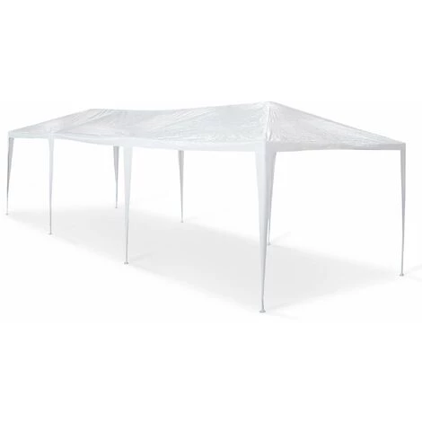 ALICE'S GARDEN Tente De Réception 3x9m, 27 M² - Massilia - Blanc - à Utiliser Comme Pavillon, Pergola, Tente De Jardin, Chapiteau Ou Tonnelle. - Blanc 6 ALICE'S GARDEN Tente De Réception 3x9m, 27 M² - Massilia - Blanc - à Utiliser Comme Pavillon, Pergola, Tente De Jardin, Chapiteau Ou Tonnelle. - Blanc - Image 4