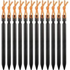 Kueatily Clous De Tente Robustes En Forme De Y 12PCS (noir)