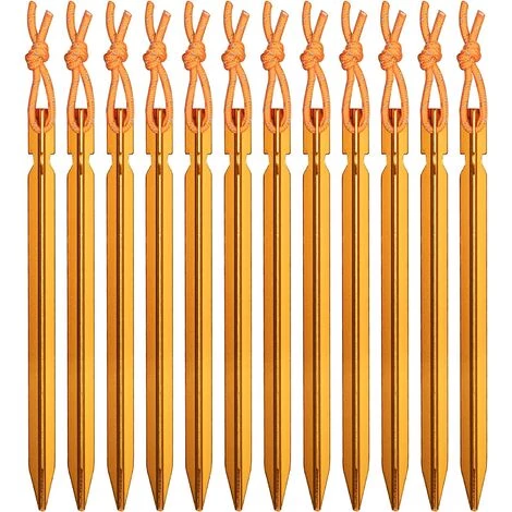 Kueatily Clous De Tente Robustes En Forme De Y 12PCS (or) 3 Kueatily Clous De Tente Robustes En Forme De Y 12PCS (or)