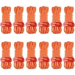 Kueatily Corde De Couverture De Corde De Tente Réfléchissante 12PCS 4mm (orange)