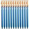 Kueatily 12 Piquets De Tente De Camping En Aluminium Robuste En Forme De Y Avec Corde Réfléchissante (bleu) -Tente de réception Soldes 46472372 1